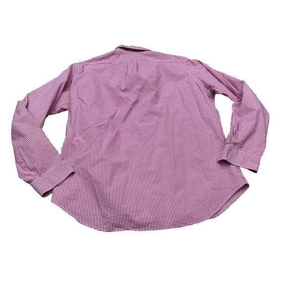 Ralph Lauren Mens Pink Gingham Classic Fit Pony Logo Button Down Shirt Size 16L - Picture 2 of 8